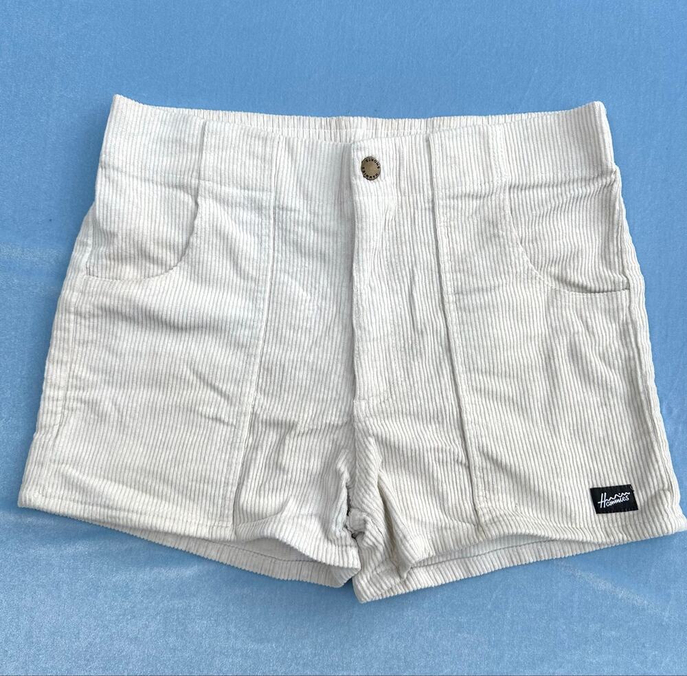Vintage Style Hammies White Corduroy Shorts Men Size 32 As Is Discolored Back